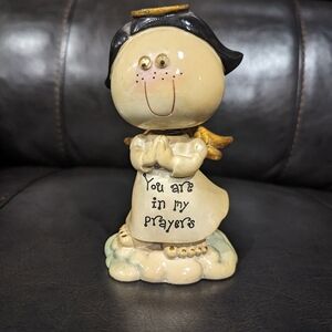 - Vintage Bobble Head Angel. Wing also Bobble. Ceramic-like material. Chri…